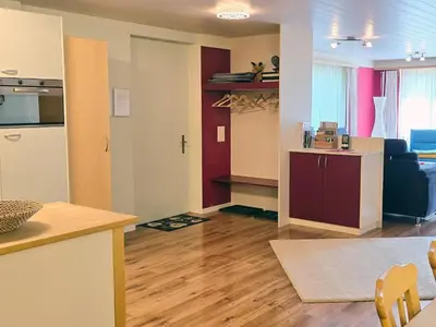 Küche/Küchenzeile in der Unterkunft Apartment Am Ryschbächli by Interhome