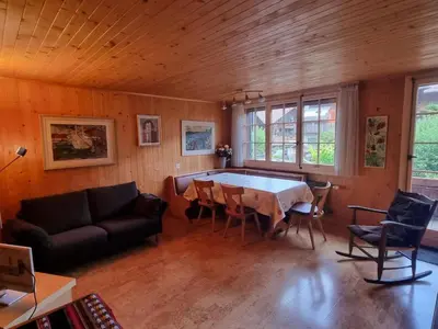 Ein Sitzbereich in der Unterkunft Apartment Bachhüsi by Interhome