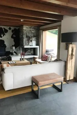 Ein Sitzbereich in der Unterkunft Apartment Nubes- Chalet by Interhome