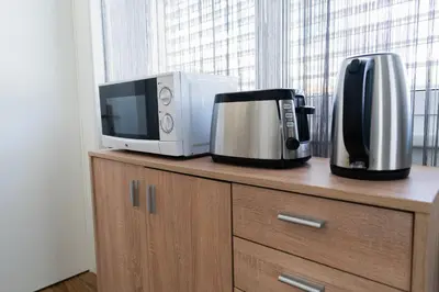 Küche/Küchenzeile in der Unterkunft Terrace Apartment Einigen