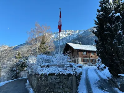 Ein allgemeiner Bergblick oder ein Berglick von der Ferienwohnung aus