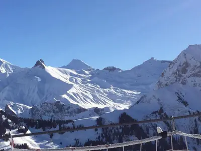 Ein allgemeiner Bergblick oder ein Berglick von der Ferienwohnung aus
