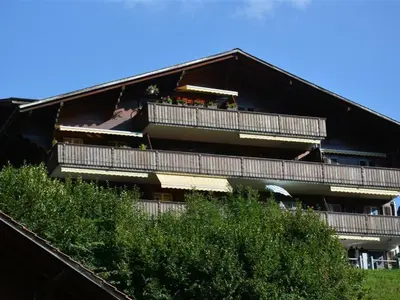 Ein Balkon oder eine Terrasse in der Unterkunft Apartment Hübeli - Chapman by Interhome
