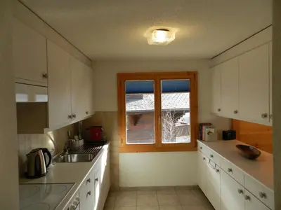 Küche/Küchenzeile in der Unterkunft Apartment Hübeli - Chapman by Interhome