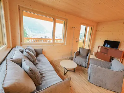 Ein Sitzbereich in der Unterkunft Apartment Brunnhorn EG Nordost by Interhome