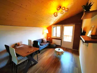 Ein Sitzbereich in der Unterkunft Haus Zur Mühle