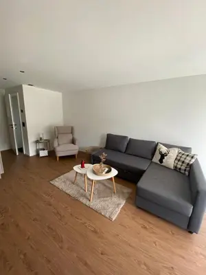 Ein Sitzbereich in der Unterkunft Heimatli - moderne Ferienwohnung im Sörenberg