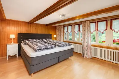 Ein Bett oder Betten in einem Zimmer der Unterkunft Cosy Swiss Apartment