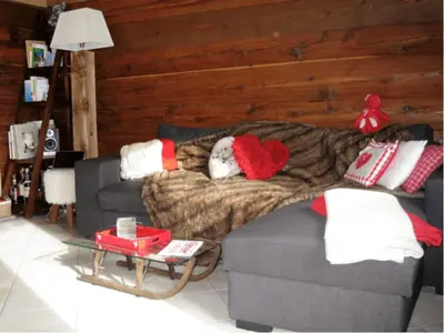Ein Sitzbereich in der Unterkunft Itrognon, douillet et cosy!