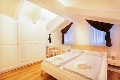 Ein Bett oder Betten in einem Zimmer der Unterkunft Rossignol II
