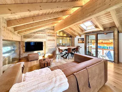 TV/Unterhaltungsangebot in der Unterkunft Pilanous House - Penthouse suite - Swiss Alps