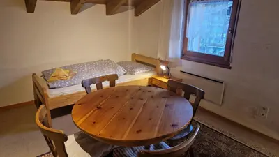 Ein Sitzbereich in der Unterkunft Apartment Etzel