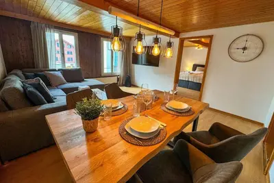 Ein Sitzbereich in der Unterkunft City Center View Apartment 2