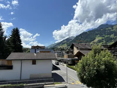 Ein allgemeiner Bergblick oder ein Berglick von der Ferienwohnung aus