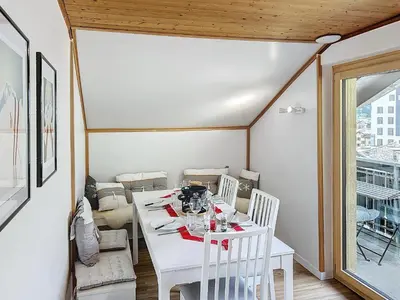 Ein Sitzbereich in der Unterkunft Appartement STERN - Confort au coeur de Saas-Fee