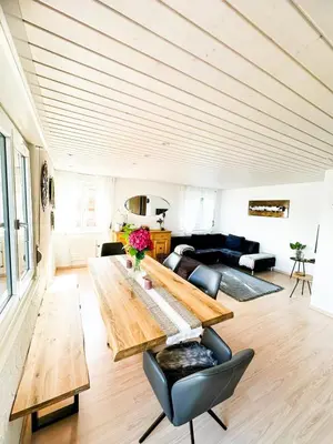 Ein Sitzbereich in der Unterkunft Charmant appartement avec vue splendide