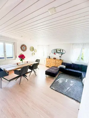 Ein Sitzbereich in der Unterkunft Charmant appartement avec vue splendide