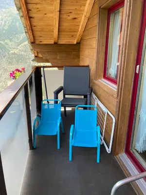 Ein Sitzbereich in der Unterkunft Haus Dorfblick