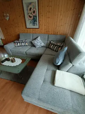 Ein Sitzbereich in der Unterkunft Kummublick Täsch, Nähe Zermatt