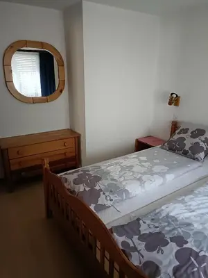 Ein Bett oder Betten in einem Zimmer der Unterkunft Kummublick Täsch, Nähe Zermatt