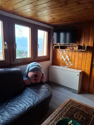 Ein Sitzbereich in der Unterkunft Appartement Nax