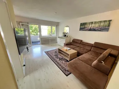 Ein Sitzbereich in der Unterkunft Diamant Apartment