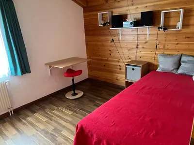 Ein Bett oder Betten in einem Zimmer der Unterkunft Maisonette Wohnung mit Bergsicht