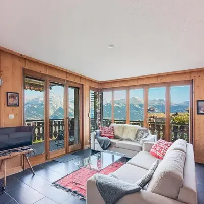 Apt Veysonnaz avec terrasse et vue imprenable