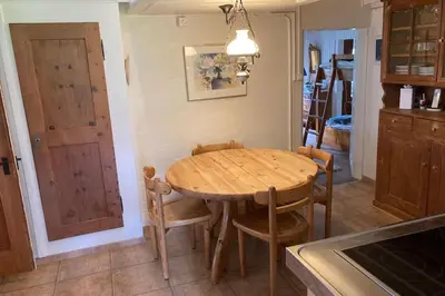 Küche/Küchenzeile in der Unterkunft Wunderschönes Chalet Stöckli