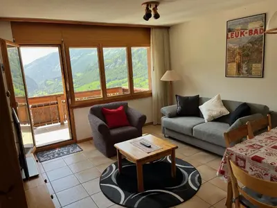 Ein Sitzbereich in der Unterkunft Splendide vue avec calme