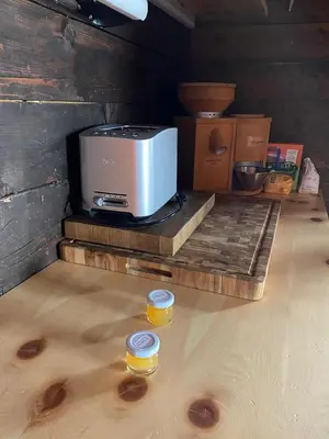 Küche/Küchenzeile in der Unterkunft Ferienwohnung Gspon Oberwallis