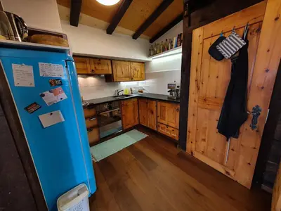 Küche/Küchenzeile in der Unterkunft Ferienwohnung Gspon Oberwallis