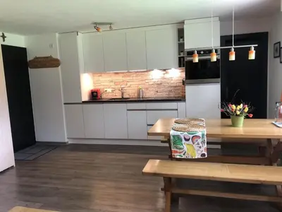 Küche/Küchenzeile in der Unterkunft Apartment Cresta di Saas by Interhome