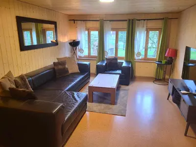 Ein Sitzbereich in der Unterkunft Haus Balm