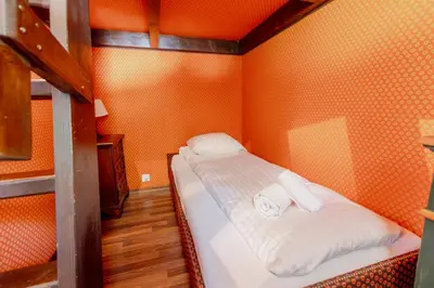 Ein Bett oder Betten in einem Zimmer der Unterkunft Magnifique chalet mitoyen avec vue sur les montagnes