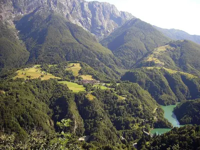 Naturlandschaft in der Nähe des Ferienhauses