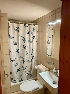 Ein Badezimmer in der Unterkunft Chalet Bärgheimet Saas-Fee