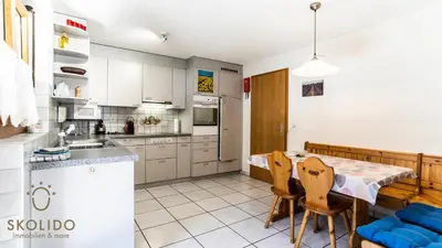 Küche/Küchenzeile in der Unterkunft Ferienwohnung Haus Binelti, Fiesch