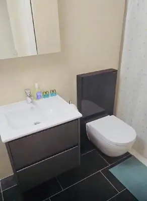 Ein Badezimmer in der Unterkunft Modernes Ferienglück