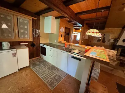 Küche/Küchenzeile in der Unterkunft Chalet Glücksfall