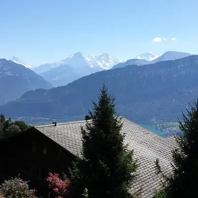 Chalet Hinkelstein in Beatenberg traumhafte Aussicht auf Eiger