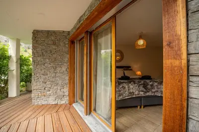 Ein Sitzbereich in der Unterkunft Cozy Chamia Studio