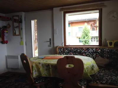 Ein Sitzbereich in der Unterkunft Apartment Sunneschy EG Süd by Interhome
