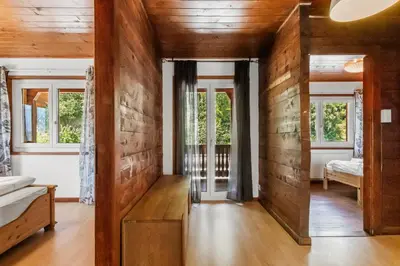 Ein Bett oder Betten in einem Zimmer der Unterkunft Charmant logement familial à Euseigne