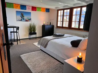 Ein Bett oder Betten in einem Zimmer der Unterkunft Himalayan vibes