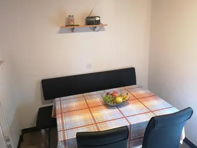 Ein Sitzbereich in der Unterkunft Chalet Delphin
