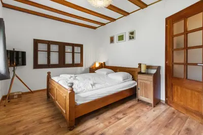 Ein Bett oder Betten in einem Zimmer der Unterkunft Joli studio style chalet
