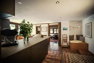 Ein Sitzbereich in der Unterkunft Villa Taugwalder I Wohnung Matterhorn