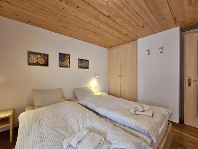 Ein Bett oder Betten in einem Zimmer der Unterkunft Chalet Renu