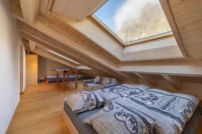 Ein Bett oder Betten in einem Zimmer der Unterkunft Ferienwohnung Athosia